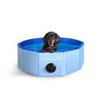 Furdreams Foldable Pet Swimming Pool, Hard Plastic Dog Bathtub, Portable Multi-functional Outdoor PVC Non-Slip Kiddie Pool, Enjoy Summer Shine in Your Garden, For Children, Cats, Puppies(Small)