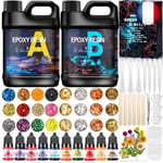 MOYKSRR Kit de Résine Époxy, 512ml Resine Epoxy Transparente, 1: 1 Ratio R