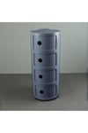 4-Tiered Plastic Storage Drawer Unit