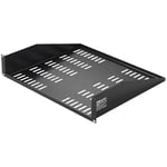 VEVOR Étagère de Rack de Serveur 2U, Profondeur 406 mm, Étagère Montage en Rack ou Mural, Charge 22,68 kg avec Plateau Ventilé, Bonne Circulation Air, pour Armoire Réseau 482,6 mm ou Rack d'Équipement