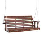 VEVOR Balançoire de Porche en Bois, 1702x710x600 mm, Banc de terrasse pour Cour et Jardin, Forte capacité de Charge 400 kg, Banc de balançoire Robuste avec chaîne de Suspension pour extérieur, Marron