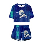 ZOSUO Hunter×Hunter Ensemble Deux Pièces T-Shirt Manches Courtes et col Rond et Short Imprimé 3D Killua Zoldyck Costume de Sport Décontractée pour Hommes Femmes,XS