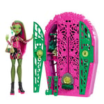 Monster High Coffret Monstrueux Secrets Énigmes du jardin avec poupée Venus McFlytrap, dressing et plus de 19 surprises pour l’heure du goûter, dont des vêtements pour poupée, HYT75