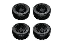 UdiRC Udi RC Rally F - Wheels and Tyres A (4pcs) Black UD1604-005A