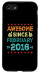 Coque pour iPhone SE (2020) / 7 / 8 Awesome Since February 2016 9 Years Old 9th Birthday