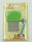 2pc Metal & Plastic Nit Comb With Brush Fine Tooth Detection Remove Lice Eggs