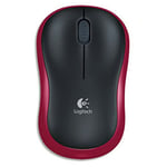 Logitech Souris sans fil M185 Rouge