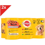 Pedigree - 12 Boîtes en terrine 3 variétés pâtée pour chien 400g (2x6)