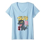 Femme Godzilla Chibi, Roi Des Monstres T-Shirt avec Col en V