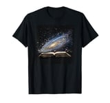 Book Galaxy Star Stars Pattern Print T-Shirt