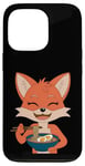 iPhone 13 Pro Happy Fox with Ramen Kawaii Food Design Case