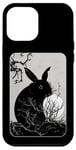 Coque pour iPhone 12 Pro Max Amoureux des lapins, lapin et lune