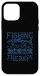 Coque pour iPhone 12 mini Best Fun Adult Men Humour Fishing The Best Therapy