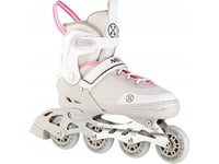 Nils Extreme Nh18188a 2In1 Grå/Rosa Roz.S(29-33) Rollerblades Med Nils Extreme Hockey Rolls