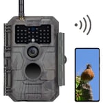 GardePro E6 Caméra de Chasse WiFi Antenne avec App 48MP 1296P H.264 Vidéo, Jusqu' 25m No Glow Infrarouge Vision Nocturne, Objectif à Grand Champ de 110° et IP66 étanche