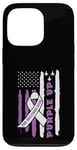 Coque pour iPhone 13 Pro Purple Up For Military Kids Drapeau américain USA