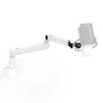 Elgato Wave Mic Arm LP White - Perche de micro haut de gamme compacte, pince pour bureau, fixation polyvalente, entièrement réglable, idéale pour podcasts, streaming, jeux, télétravail