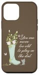 Coque pour iPhone 12 mini Chat jardinier dicton drôle de jardinage