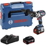 Bosch Professional GSB 18V-110 -Perceuse-visseuse à percussion sans fil brushless, + 2 batteries, + chargeur, + mallett