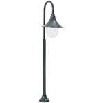 Lyktstolpe vidaxl - För trädgård e27 120 cm aluminium mörkgrön aluminiumram lampskärm i pvc