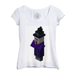 T-Shirt Femme Col Echancré Witch Sorciere Jeux Video Construction Aventure