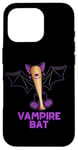 Coque pour iPhone 16 Pro Jeu de mots amusant en forme de chauve-souris vampire