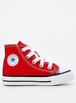 Converse Infant Unisex Hi Top Trainers - Red, Red, Size 2 Younger