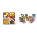 Melissa & Doug Food Groups | Pretend Play | Play Food | 3+ | Gift for Boy or Girl & Canned Food Play Set | Pretend Play | Play Food | 3+ | Gift for Boy or Girl