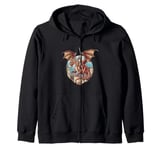 Knight Riding Dragon Fantasy Adventure Zip Hoodie