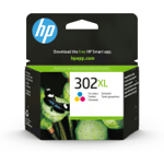 HP 302XL High Yield Tri-color Original Ink Cartridge blekkpatron 1 stykker Høyt (XL) utbytte Cyan, Fiolblå, Gult