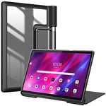 FINTIE Hybrid Case Compatible with Lenovo Yoga Tab 13 (2021 Release, Model: YT-K606F), Shockproof Cover with Transparent Clear Hard Shell Back 13-inch, (Black)