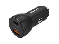 Philips Usb Fast-Charge Lader Til Cigarstik Usb-A+C 36W