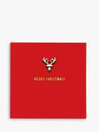 Redback Cards Reindeer Pin Christmas Card