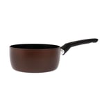 Sitram 713660 Casserole Aluminium EBENE Marron Ø 16 cm H 7,5 cm - Revêtement anti-adhésif Whitford Xylan sans PFOA, Manche thermorésistant soft touch - Tous feux dont induction