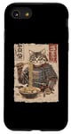 iPhone SE (2020) / 7 / 8 Samurai Cat Loves Ramen Funny Anime Japanese Artwork Samurai Case