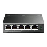 TP-Link Switch PoE (TL-SG105PE) 5 ports Gigabit, 4 ports PoE-, 65W pour tous les ports PoE, Boitier Métal, Gestion intelligente, idéal pour créer un réseau de surveillance polyvalent et fiable