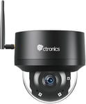 5Mp Dôme Camera Surveillance Wifi Exterieure,Wifi 2.4/5Ghz Ptz Camera Ip Suivi Auto Detection Humaine Alarme Audio Vision Nocturne Ir 30M Audio Bidirectionnel Carte Tf 32Go Inclus 7*24 Ip66