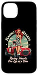 iPhone 14 Plus Racing Hearts, One Lap At A Time Pinup Case