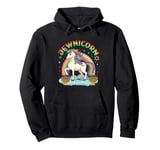 Funny Hanukkah Jewnicorn Unicorn Girl LGBT Jewish Chanukah Pullover Hoodie