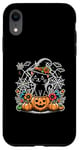 iPhone XR Halloween Black Cat With Witch Hat And Pumpkin Case