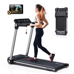 JOROTO Treadmills for Home Foldable, 2.5HP Folding Treadmill MAX 265 Lbs Capacity with Bluetooth & App Portable Treadmill with Led Display, 9 Preset Programs