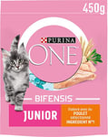 Purina One Bifensis Junior Croquettes Chats, 1-12 Mois, Poulet et céréales, 800g