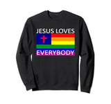 Jesus loves everybody pride gay Sweatshirt
