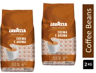 2 x 1kg Lavazza Crema Aroma Brown Coffee Beans Free UK Delivery