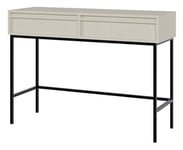 Selsey Coiffeuse avec Rangement Table De Maquillage avec 2 Tiroirs Deboute Coin Beauté Style Moderne 110 cm Beige Sable Evo