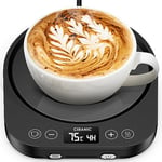 Coffee Mug Warmer, Electric Beverage Warmer, Smart Cup Warmer for Home& Office Desk with Gravity Sensor, 9 Temp Settings, 1-9H Auto-off Timer for Coffee, Tea, Milk (Cup Not Included)