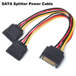 Practical Y Splitter Extension SATA Male To 2 Female Power Cable Adapter