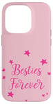 Coque pour iPhone 14 Pro Jolies étoiles avec inscription « Best Friends For Besties Forever Friend »