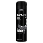 Lynx Black 48 hours of Odour-Busting Zinc Tech Aerosol Bodyspray Deodorant to Fi