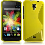 Housse Etui Coque S-Line Translucide Jaune Pour Wiko Bloom + Film De Protection